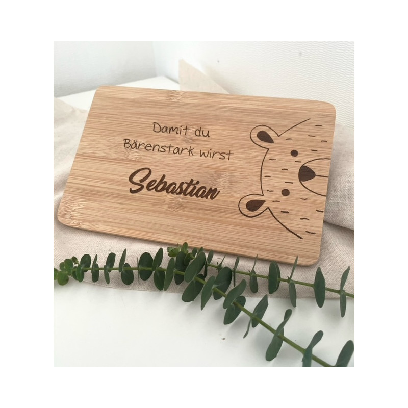 Frühstücksbrettchen, damit du Bärenstark wirst