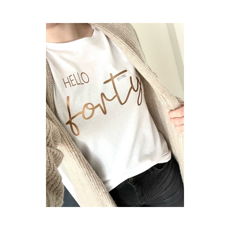 T-Shirt mit 40, andere Zahlen möglich