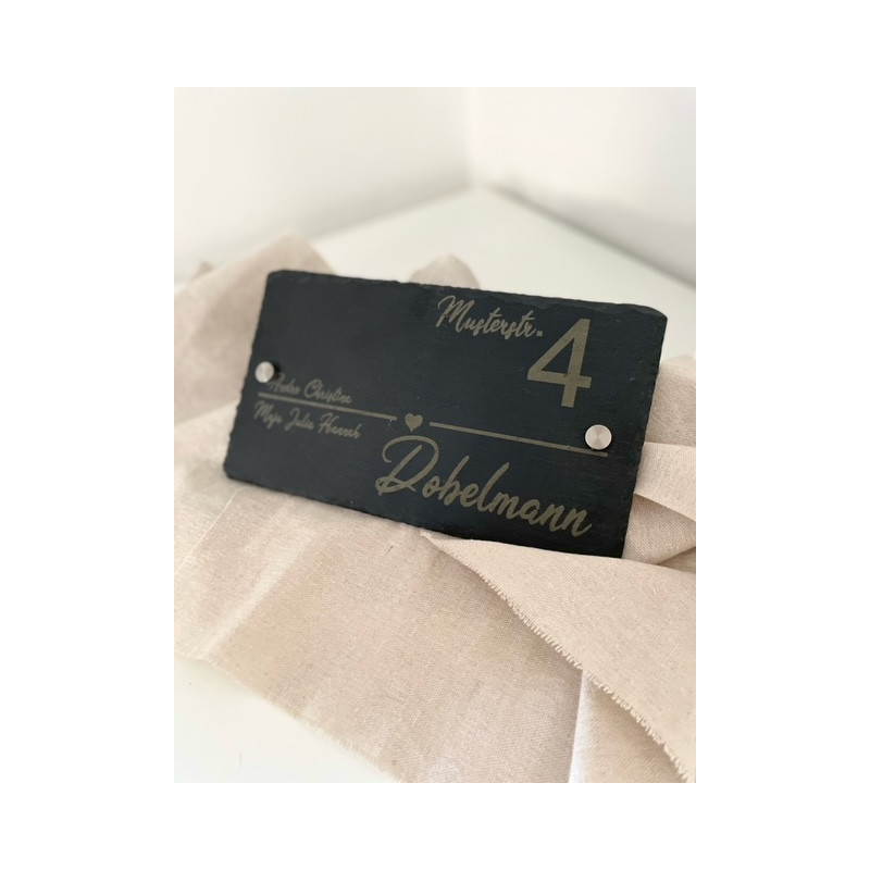 Schieferplatte, Haustürschild