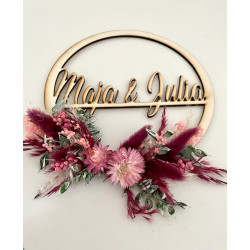 Türkranz mit Trockenblumen,...