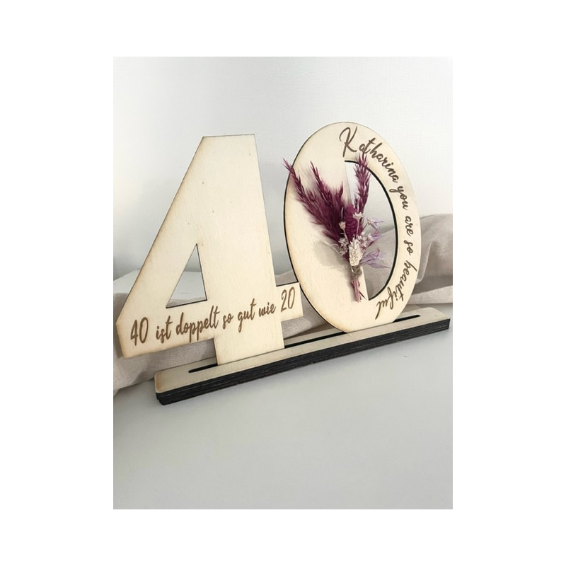 Holzzahlen zum unterschreiben