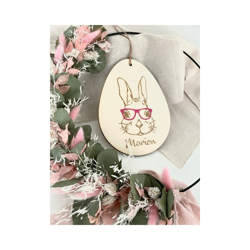 Türkranz mit Hasenei und Trockenblumen