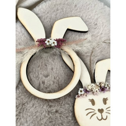 Hasenloop mit Trockenblumen