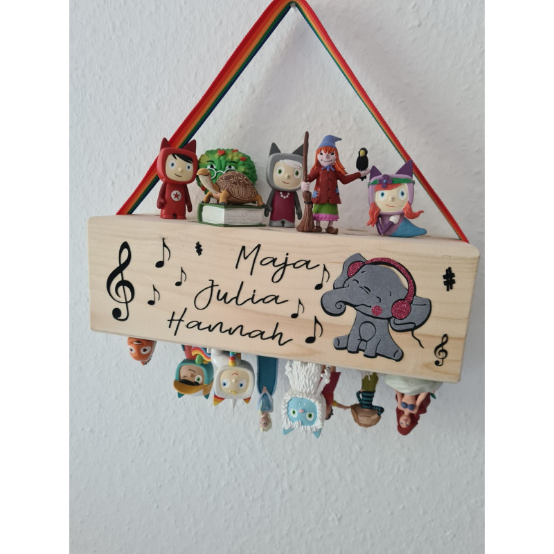 Toniebalken aus Holz, personalisiert