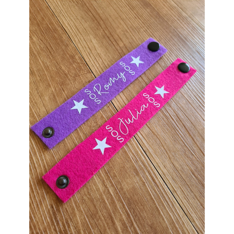 SOS Armbänder, inkl. Namen des Kindes