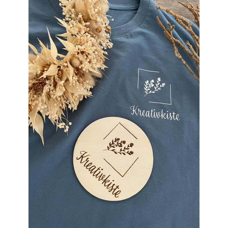 Firmenlogo, T-Shirt oder Holzscheibe