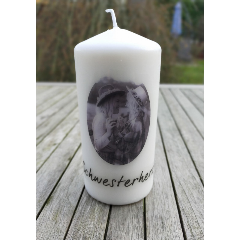 Fotokerze, personalisiert