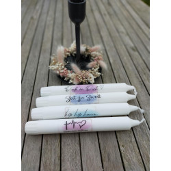 Kerzen mit liebevollen Sprüchen