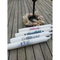 Kerzen mit liebevollen Sprüchen