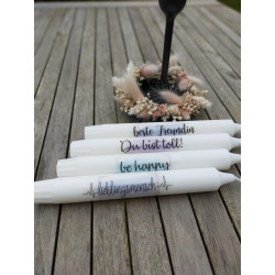 Kerzen mit liebevollen Sprüchen