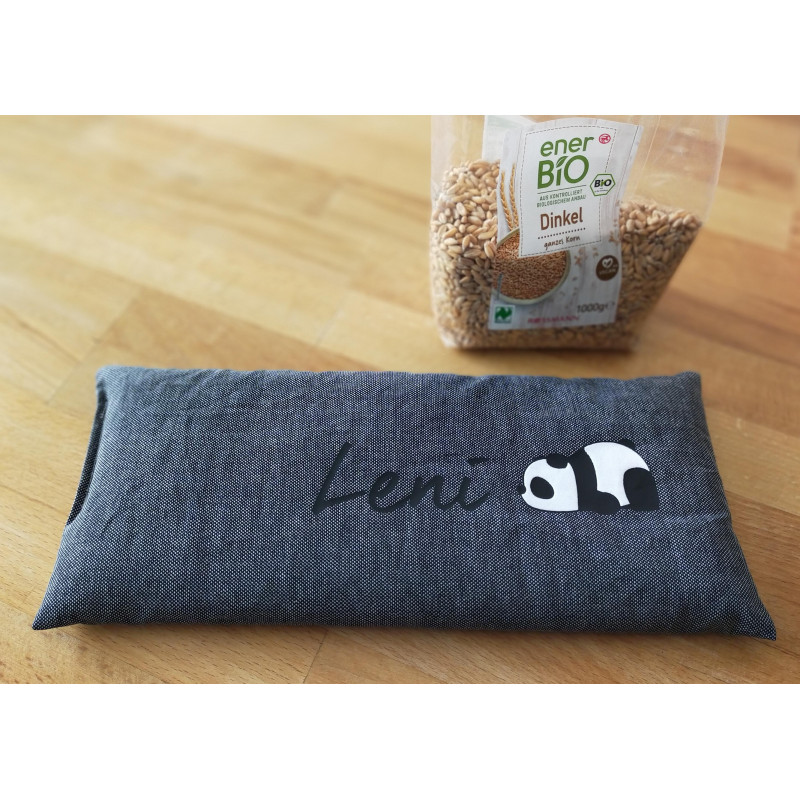 Körnerkissen Panda, personalisiert