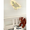 T-Rex Holzlampe, personalisiert
