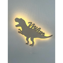 T-Rex Holzlampe, personalisiert