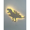 T-Rex Holzlampe, personalisiert