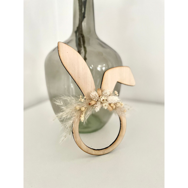 Hasenloop mit Trockenblumen