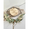 Trockenblumenkranz mit personalisierter Holzscheibe