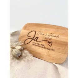 Frühstücksbrettchen, Hochzeit, Ja sagen